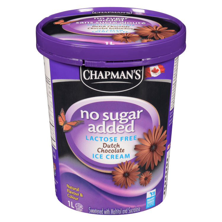 Chapman's - Ice Cream - Dutch Chocolate - No Sugar Added - 1L