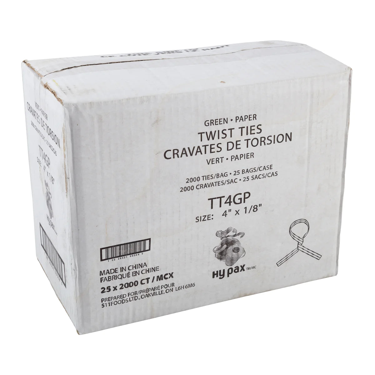 Hy Five - 4" Twist Ties - Green TT4GP