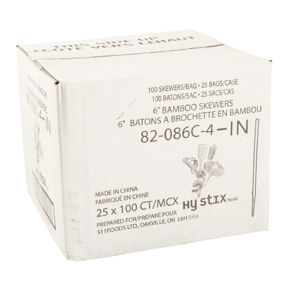 Hy Stix Skewer Bamboo 6" 82-086C-4