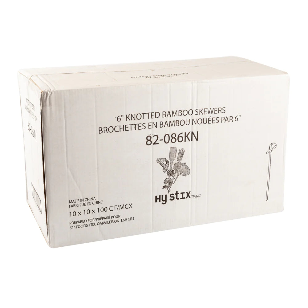 Hy Stix Skewer Knotted Bamboo 4" 82-084KN