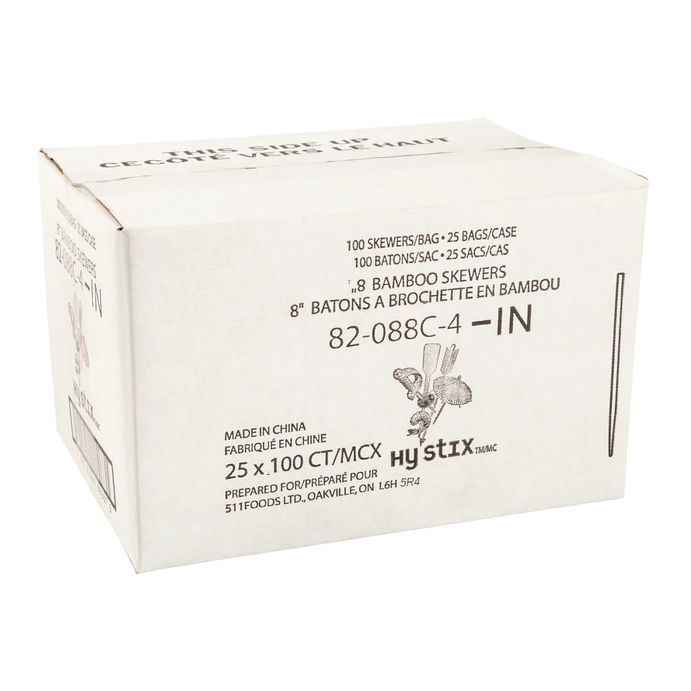 Hy Stix Skewer Bamboo 8" 82-088C-4