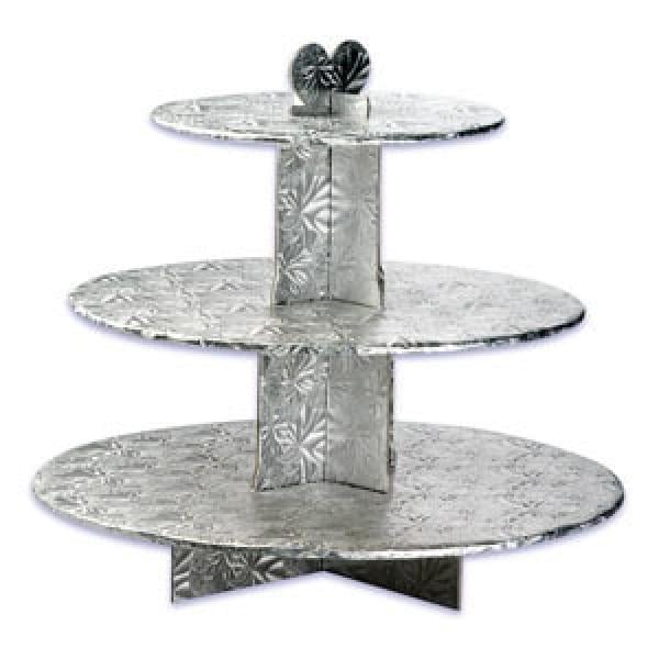 Enjay - 3 Tier Cupcake Stand - Silver