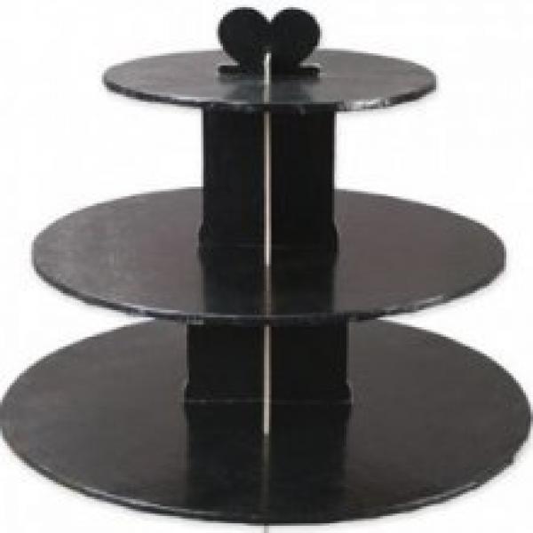 Enjay - 3 Tier Cupcake Stand - Black