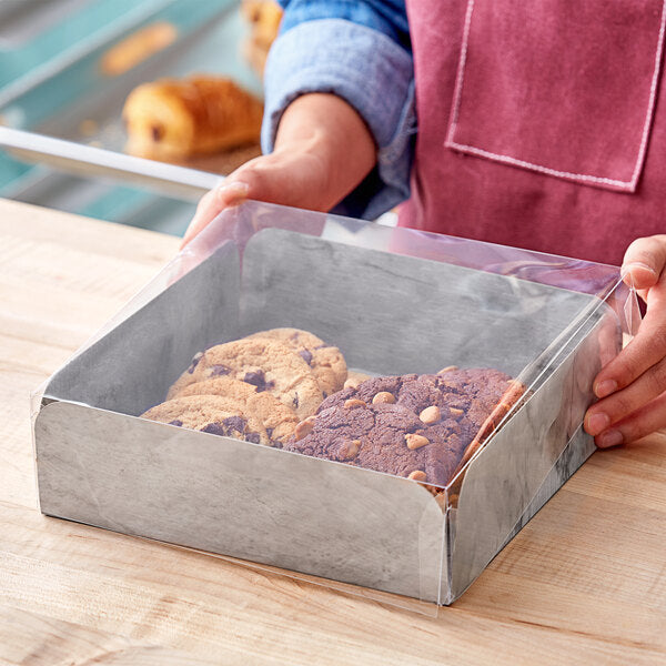 Enjay - 8X8 Marble Meats & Treats Box w/ Lid