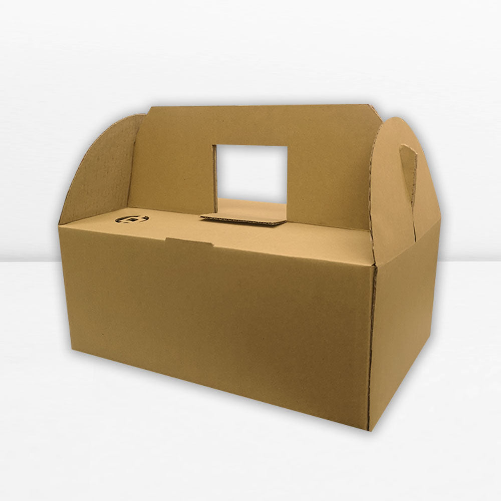 Enjay - BrownWood 2 Sided Diecut Box w/ Handle