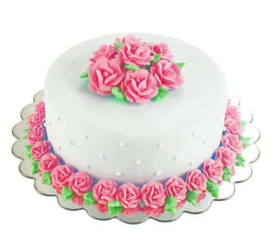 Enjay - Silver Round  Scalloped Edges Cake Pad - 10"