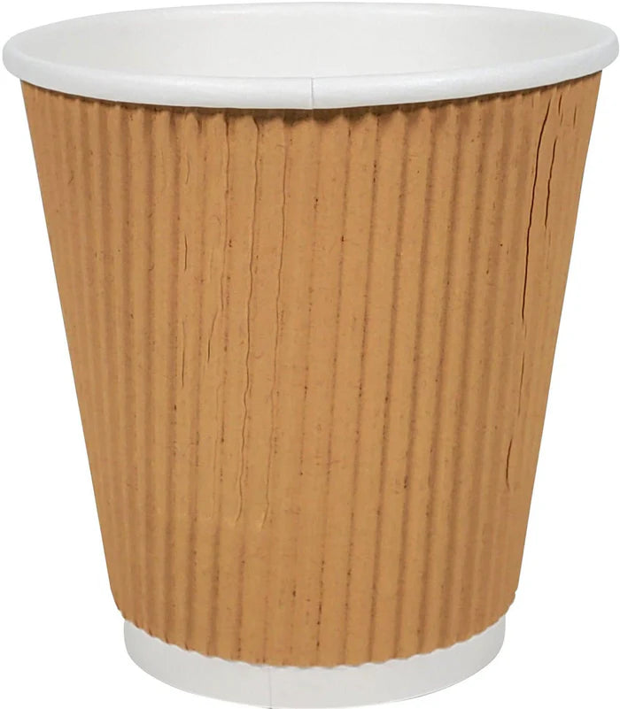 Morning Dew - 8oz Ripple Wall Paper Cup - Kraft