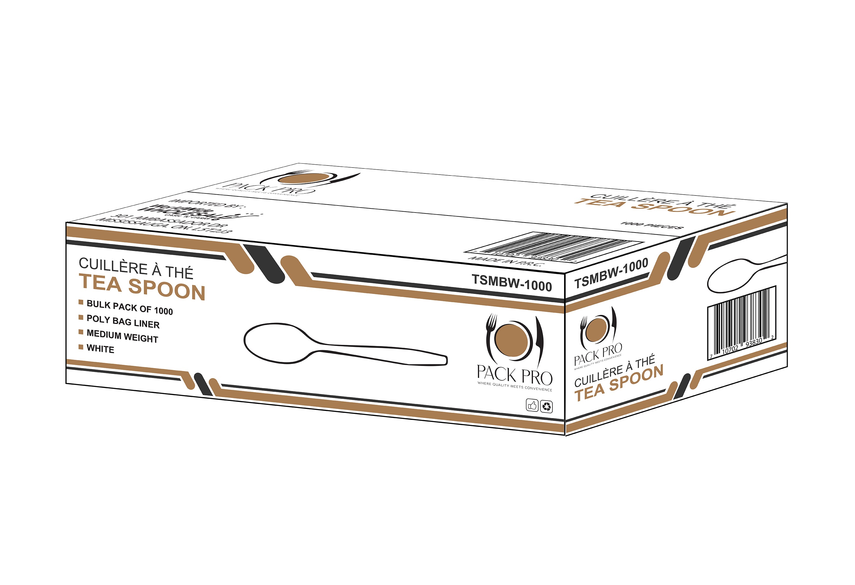 PackPro - Tea Spoon - Medium - White