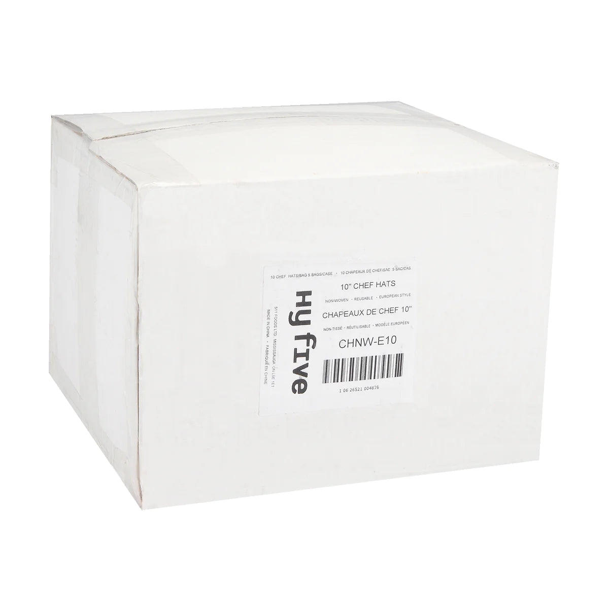 Hy Five 10" Chef Hat European Style Non Woven CHNW-E10