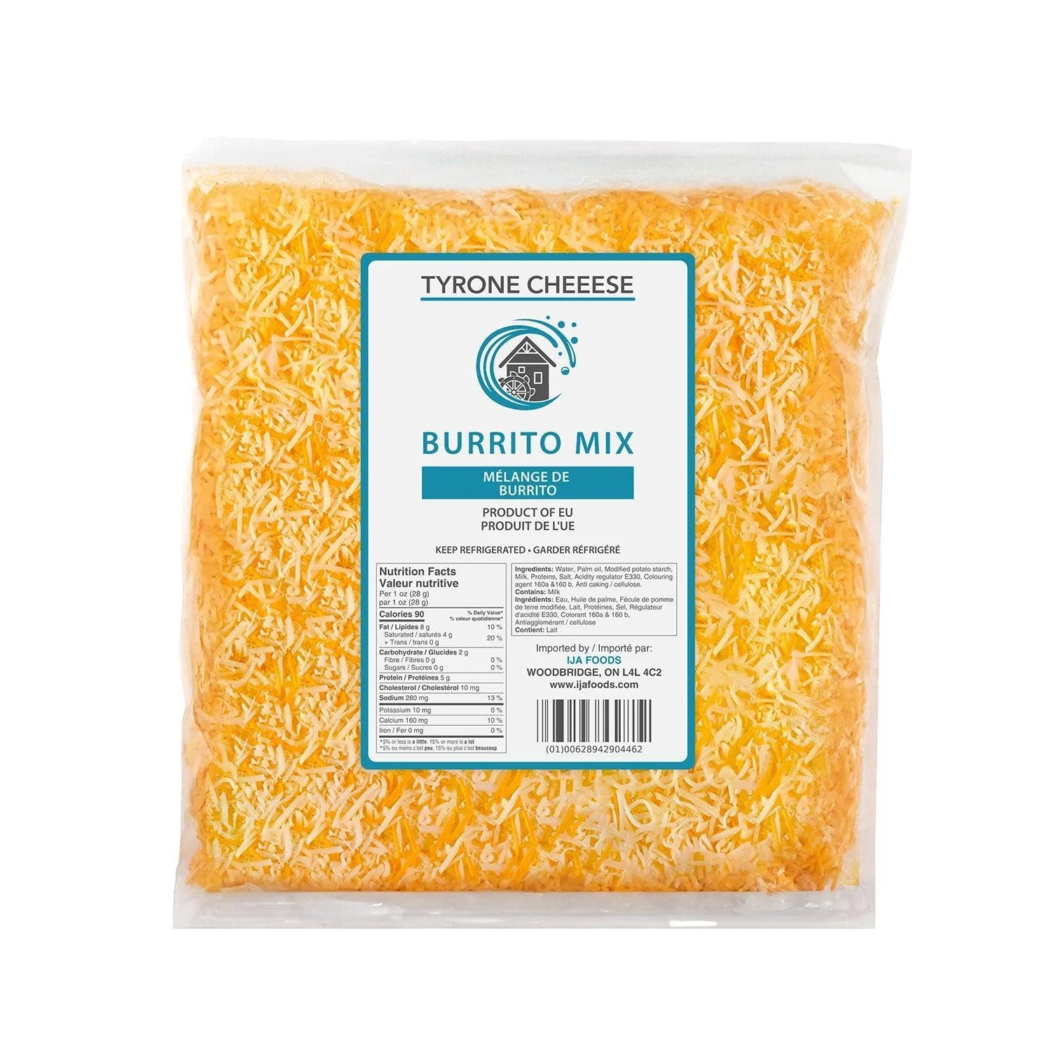 Tyrone - Burrito Mix Shredded Cheese - 2Kg