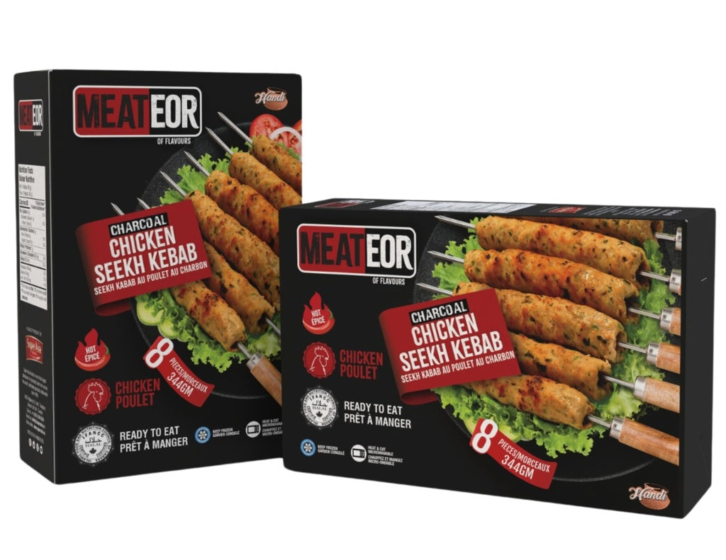 Meateor - Chicken Seekh Kebab Hot - 8Ct
