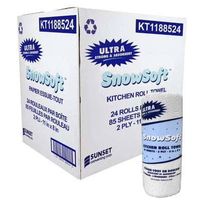 Snow Soft- Kitchen Roll Towel - 24Ct