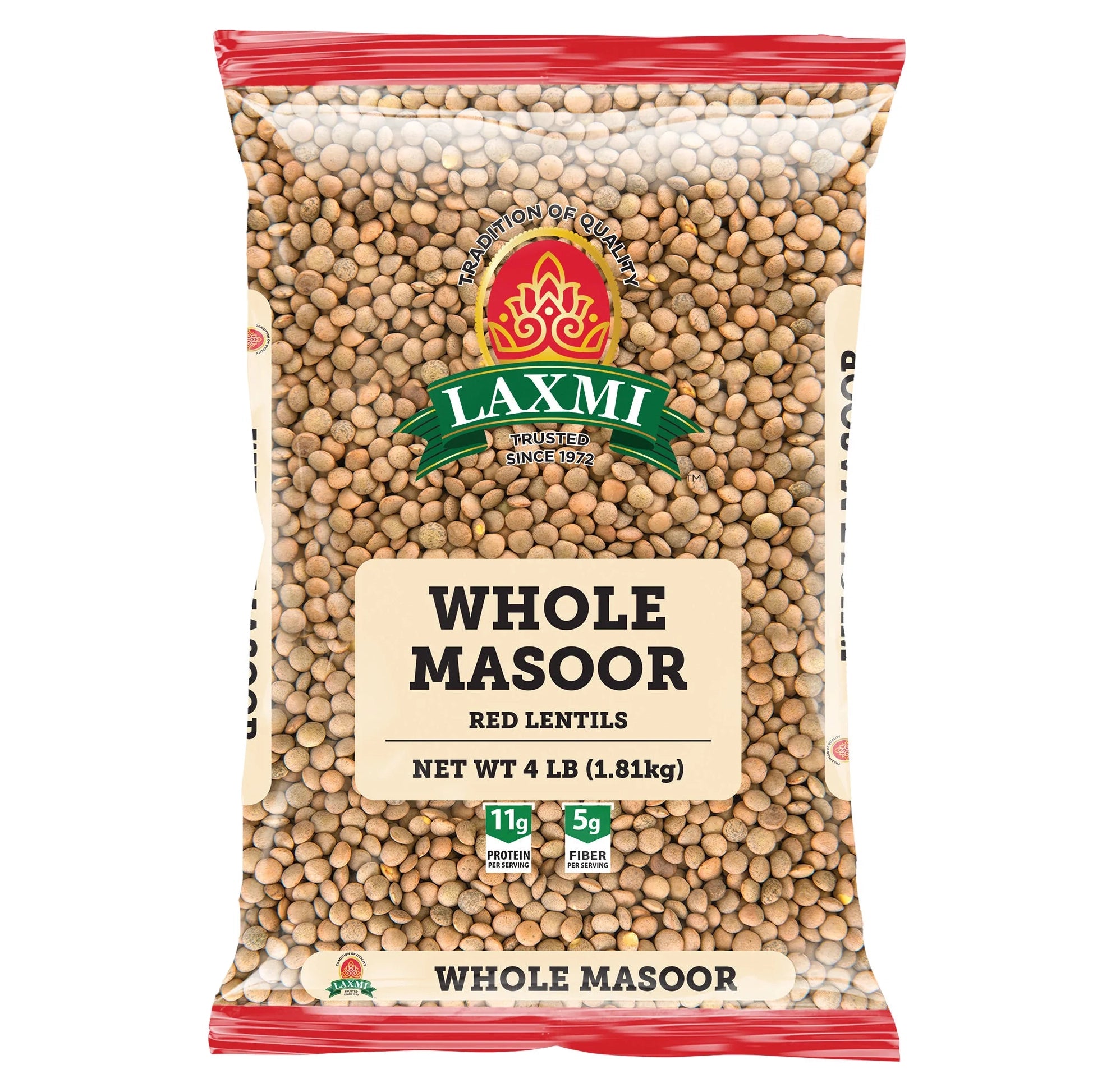 Laxmi - Masoor Whole - 4Lb