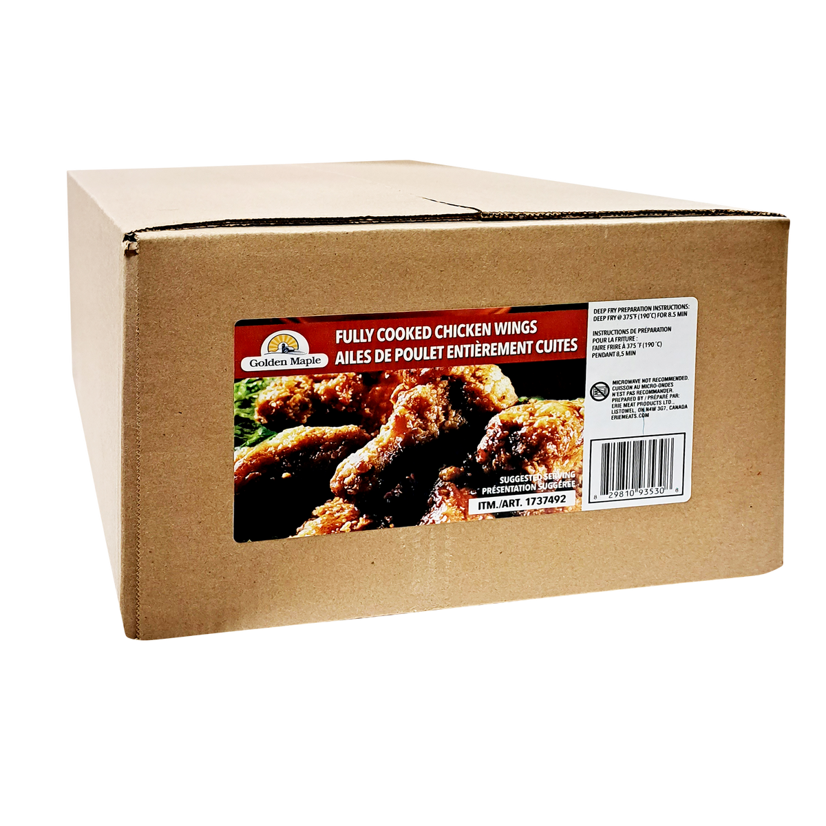 Golden Maple - Chicken Wings - Uncooked - 10 Kg
