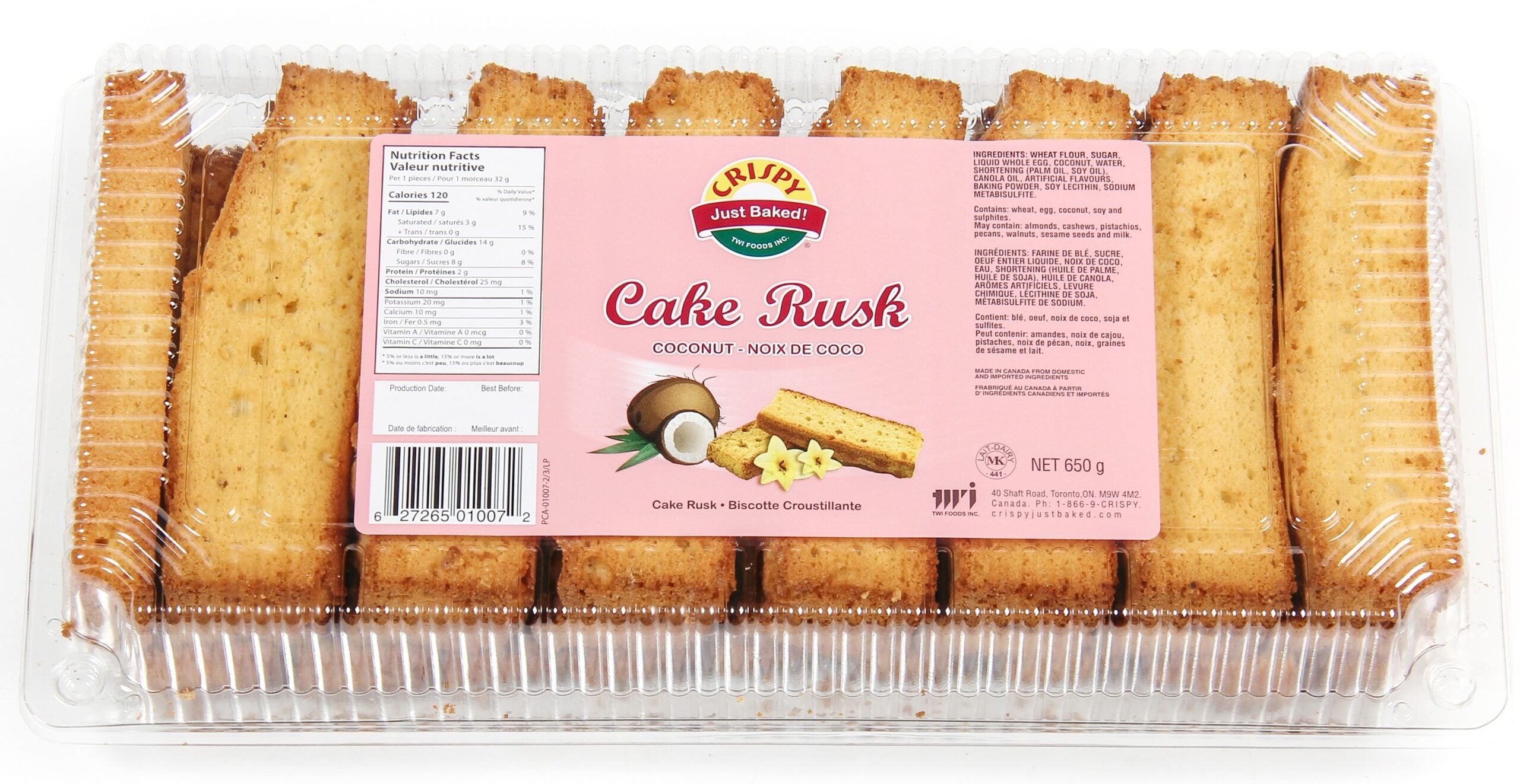 Crispy - Cake Rusk Coconut - 650g
