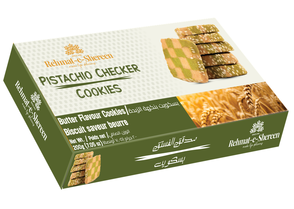 Rehmat-e-Shereen - Pistachio Checker Cookies 200g