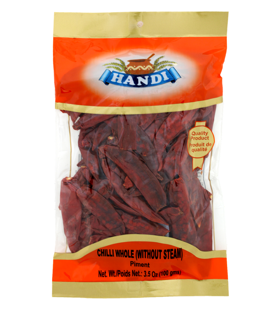 Handi - Extra Hot Chilli Whole Without Stem - 100g