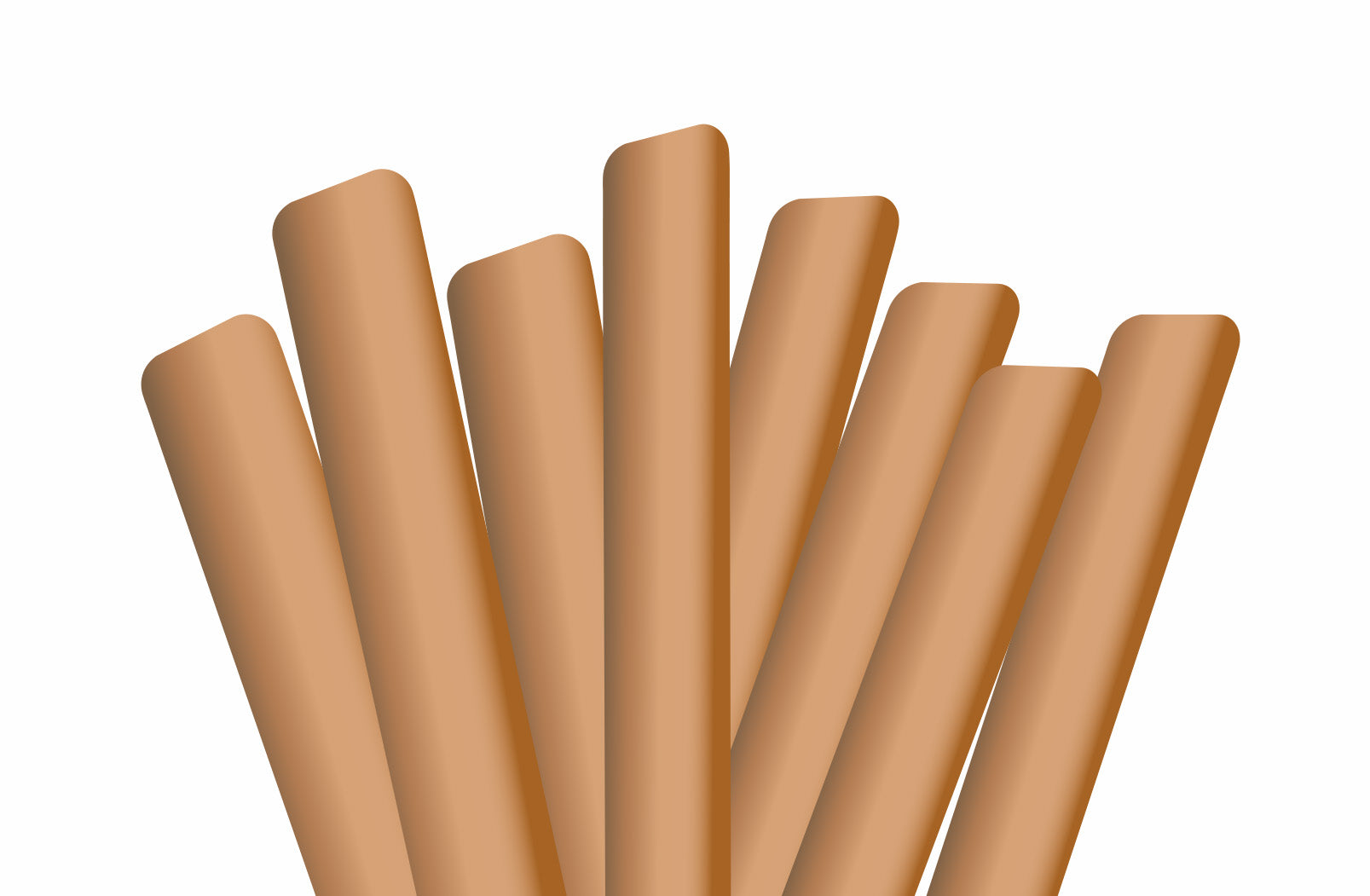 Ecogreen - 10" Bubble Paper Straws - Wrapped - Kraft - 100Ct