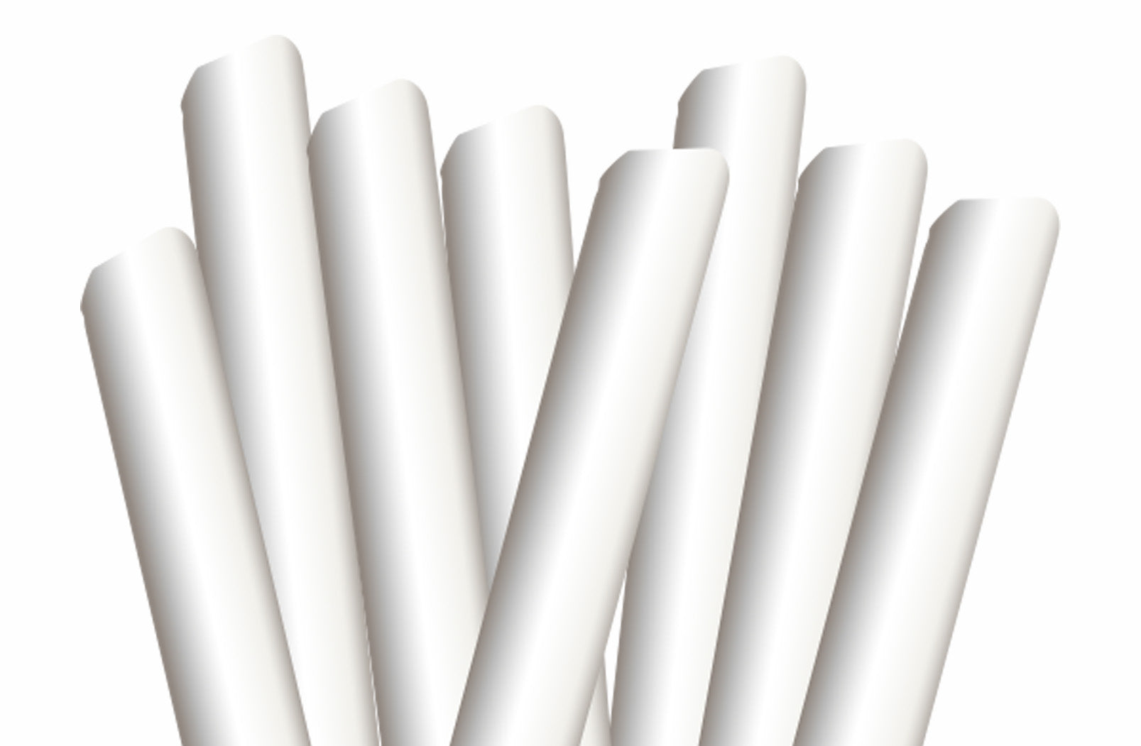 Ecogreen - 8" Jumbo Paper Straws - Unwrapped - 200Ct