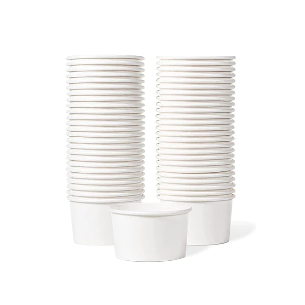 Morning Dew - 4 oz Paper Soup Bowl - White