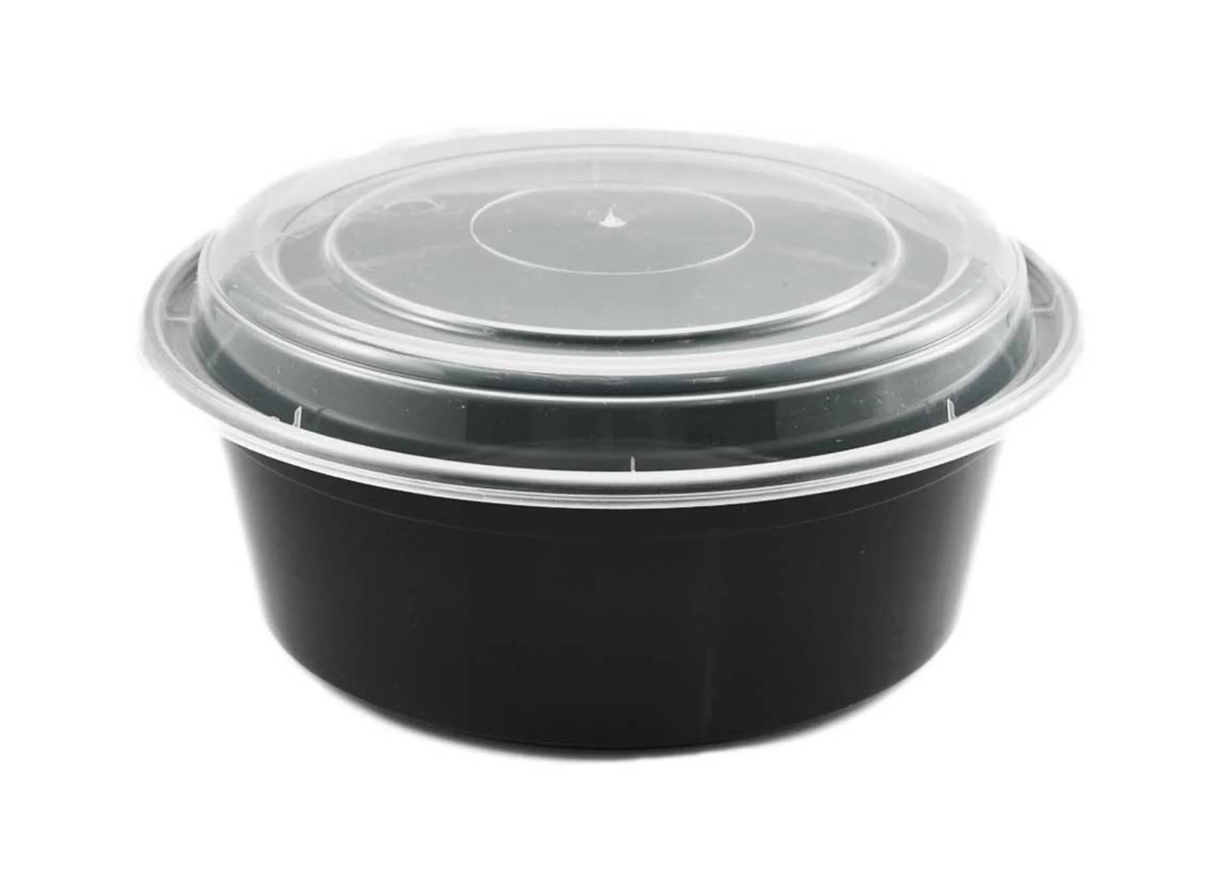 Round Black Plastic Bowl - 32 Oz
