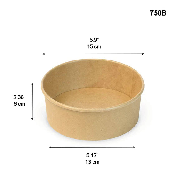 Kraft Paper Salad Bowl - 26 Oz