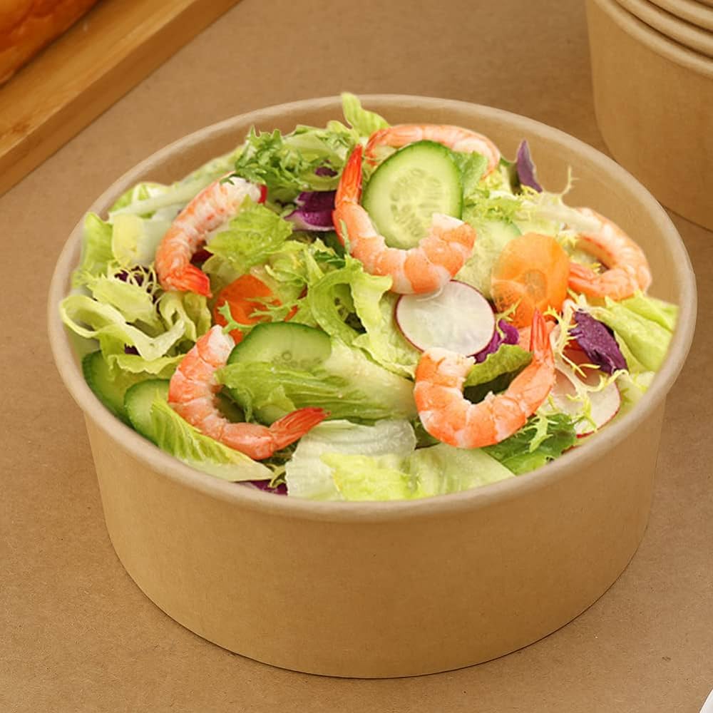 Kraft Paper Salad Bowl - 48 Oz