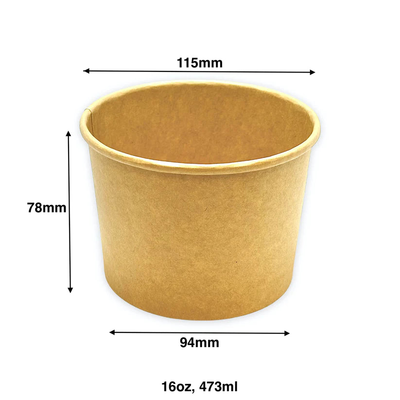 Kraft Paper Salad Bowl - 16 Oz