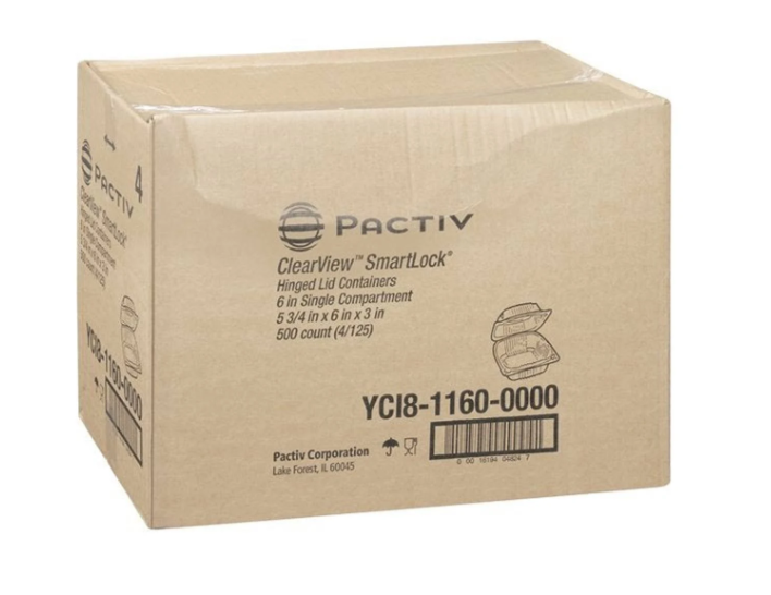 Pactiv - 6" ClearView Hinged Container - YC1181160