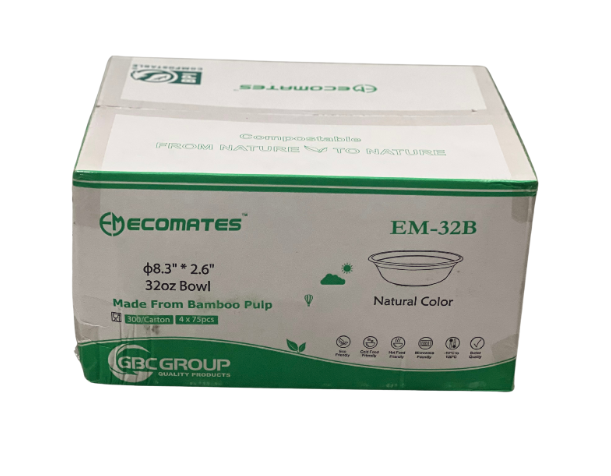 Ecomates - 24oz Round Natural Pulp Bowl