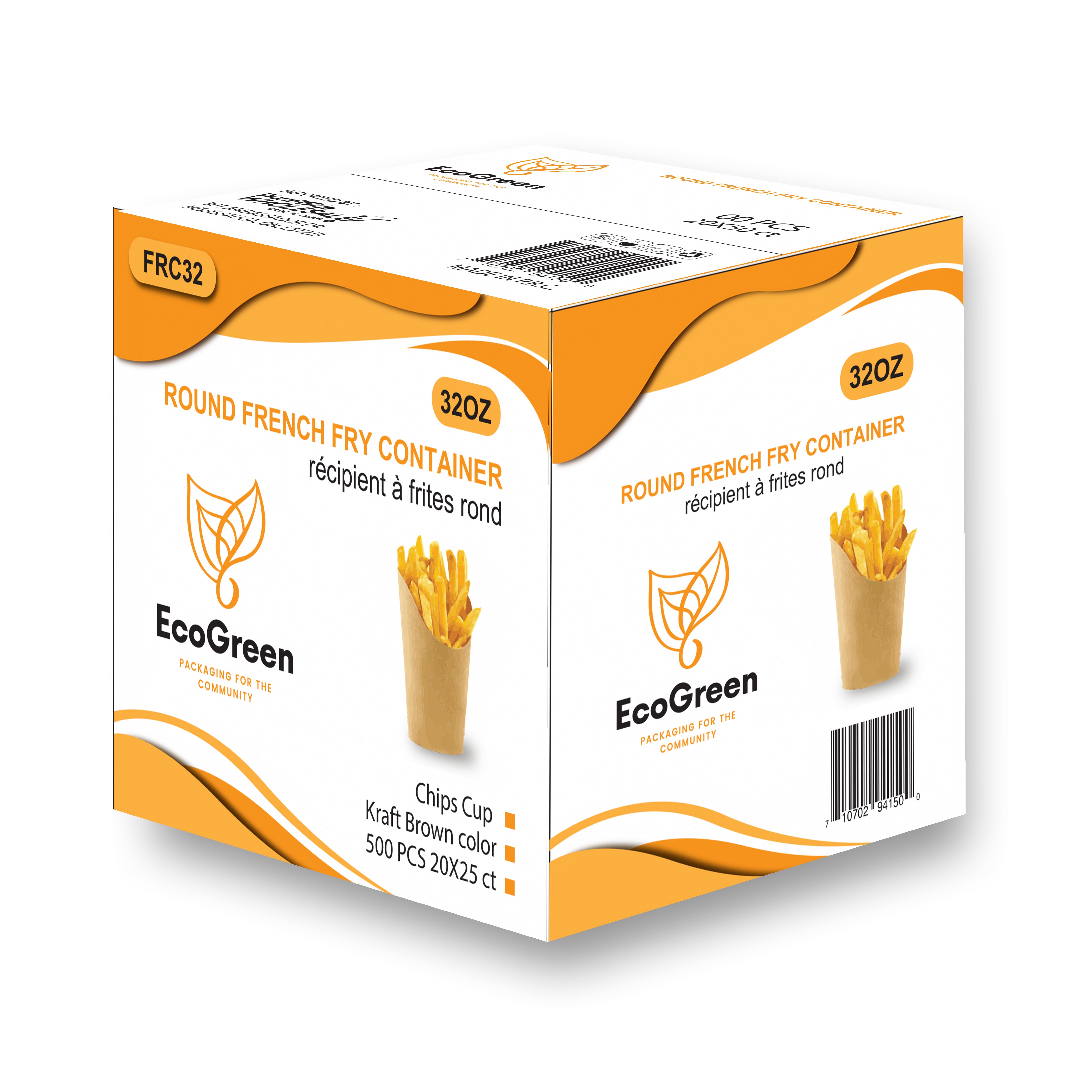 EcoGreen - French Fries Cup - 32oz