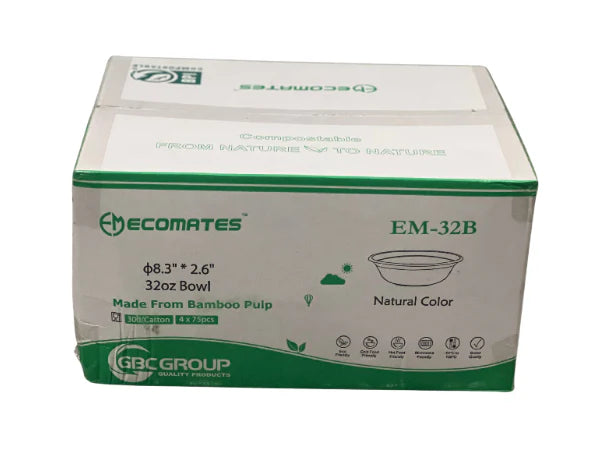 Ecomates - 32oz Natural Pulp Bowl - 125Ct