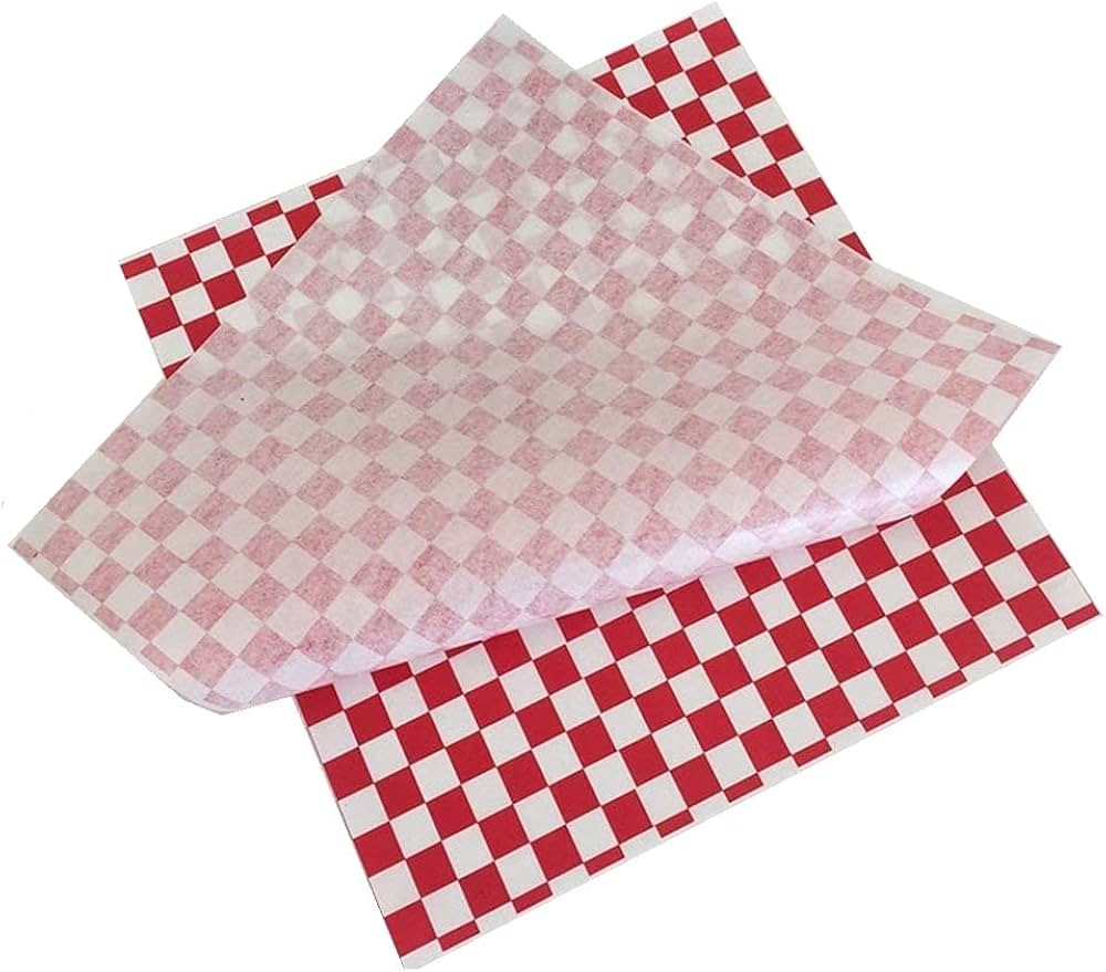 Checkered Sheets -Red - 6"x6"