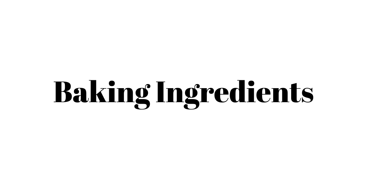 Baking Products