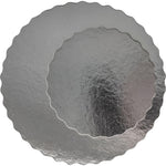 Enjay Silver Round Scalloped Edge Cake Pad 10" 250 Ct - A2Z Cash N Carry