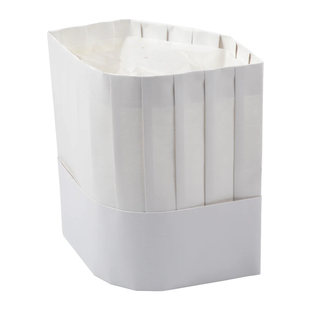 Hy Five 9" Chef Hat Paper Flat Pack CHP-FP9