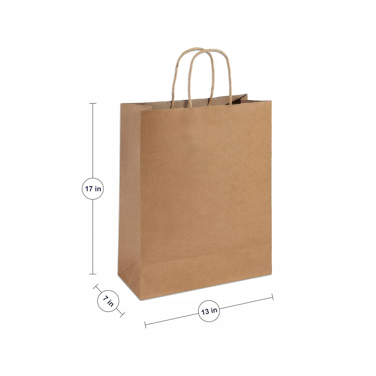 Brown Paper Bag w/ Twisted Handle 13X7X17