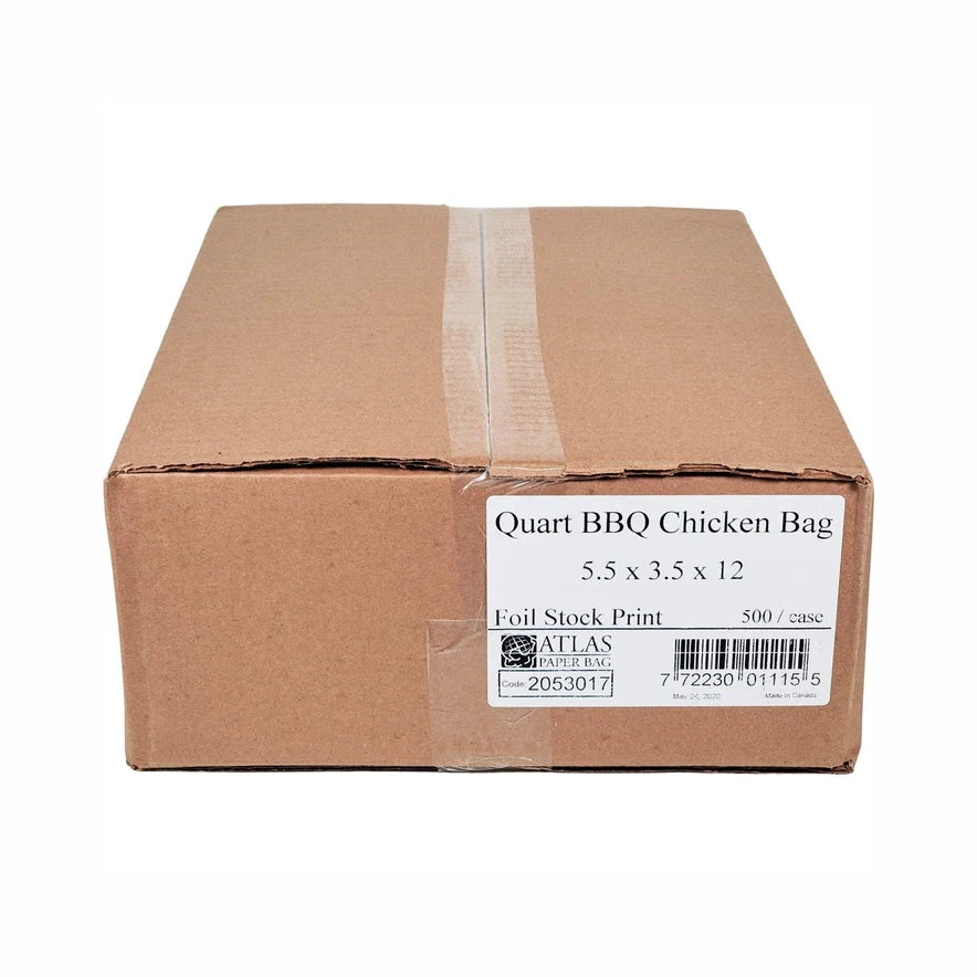 Atlas - Foil BBQ Chicken Bags - Printed - 5.5x3.5x12 - 1000Ct