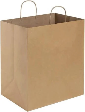 A2Z Cash 'N' Carry - Brown Paper Bag With Twisted Handle - 14x10x15 - 200Ct - A2Z Cash N Carry