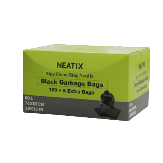 Neatix - Garbage Bags - X Strong - Black - 30X33 - 90L