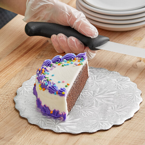 Enjay - Silver Round Scalloped Edges Cake Pad - 8in - A2Z Cash N Carry