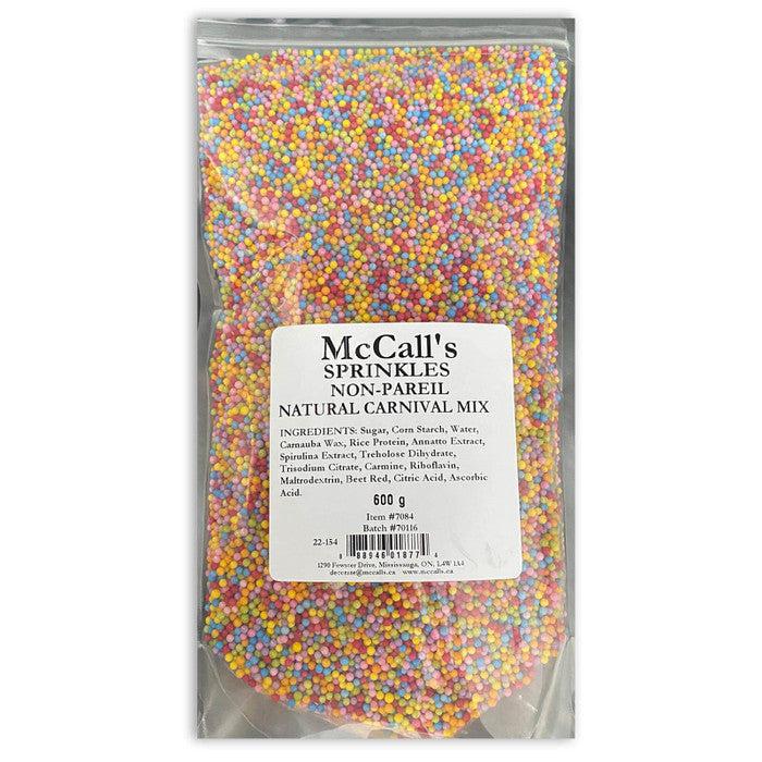 McCall's Sprinkles Non-Pareil Natural Carnival Mix - A2Z Cash N Carry (label detail)