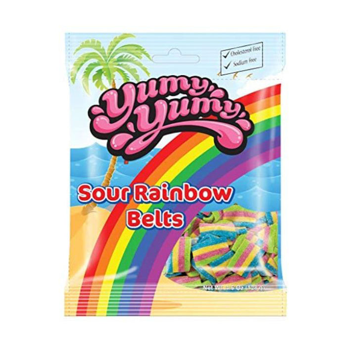 Yummy Yummy - Sour Rainbow Belts - 128g
