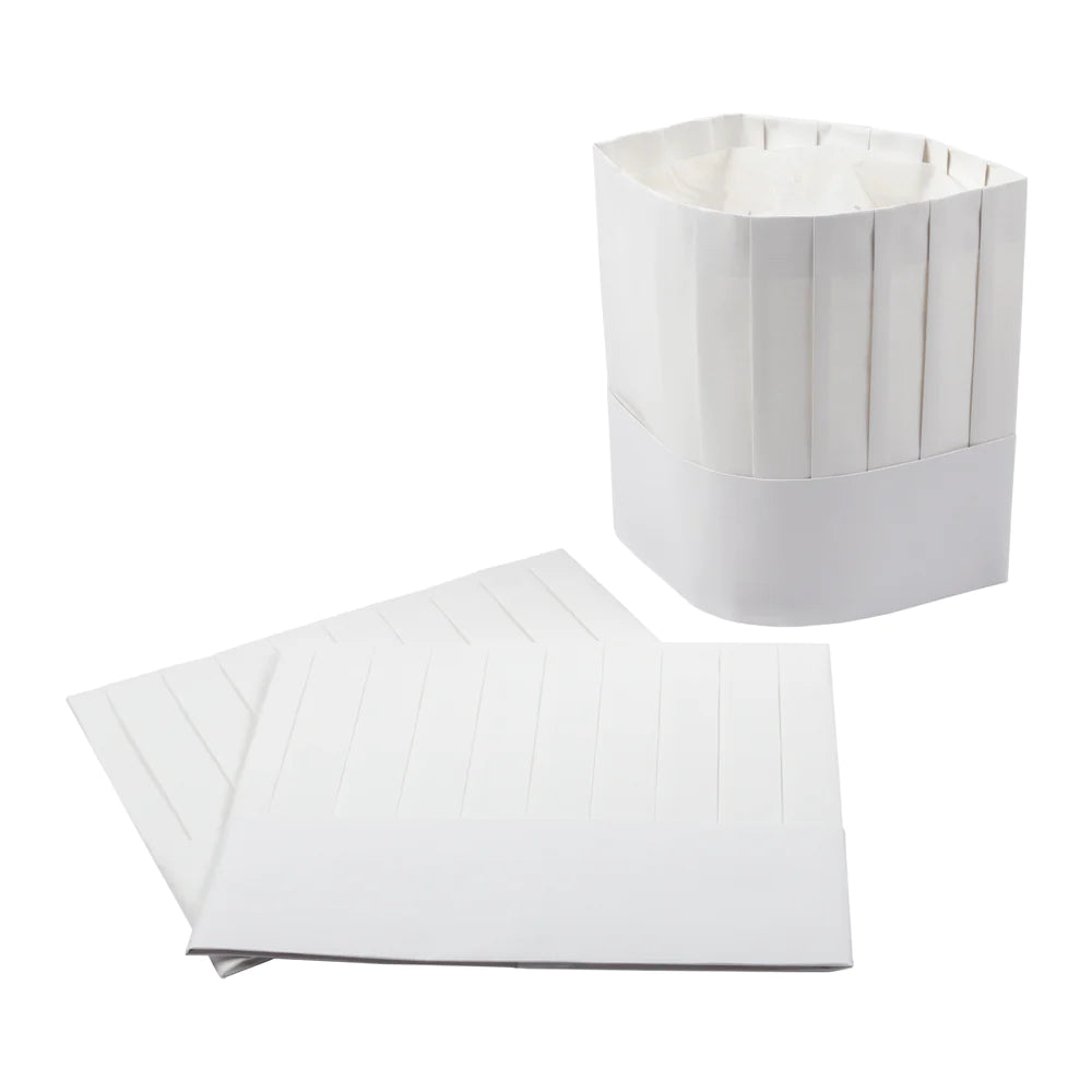 Hy Five 9" Chef Hat Paper Flat Pack CHP-FP9