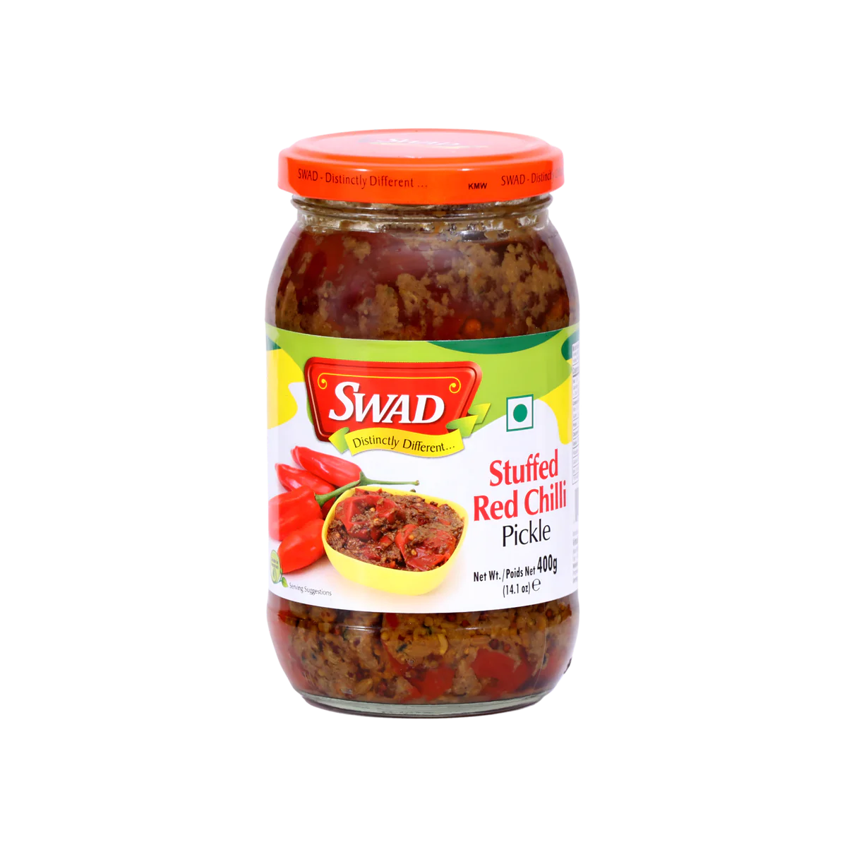 Swad - Red Chilli Stuffed Pickle - 450g - A2Z Cash N Carry