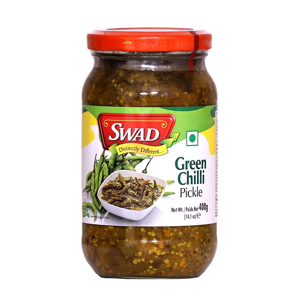Swad Green Chilli Pickle 400g - A2Z Cash N Carry