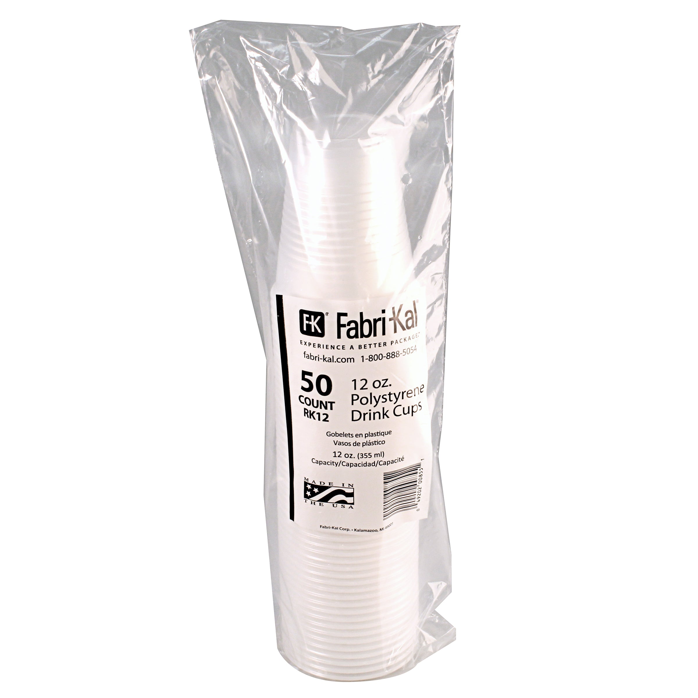 Fabri-Kal - 12oz Polystyrene Drinking Cups - RK12