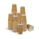 Morning Dew - 10oz Ripple Wall Paper Cup - Kraft