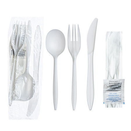 Dynasty Cutlery Kit F K TS S&P N White - A2Z Cash N Carry