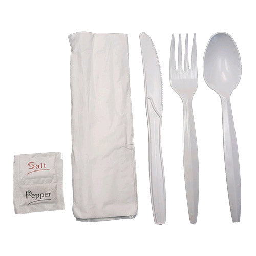 Crystal - Cutlery Kit - Medium - White - 6Pc